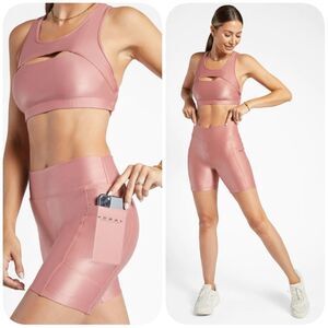 KORAL TEMPO Infinity High Rise Bike Shorts - Dusty Rose